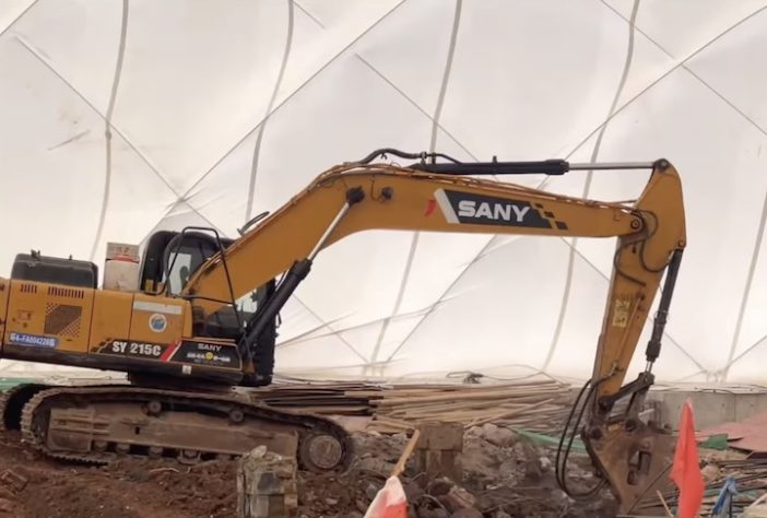 China inova e usa bolhas em obras para evitar poeira e poluição sonora - Reprodução/YouTube