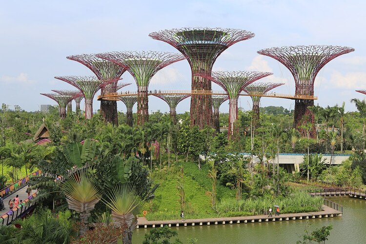 Singapura combina natureza e tecnologia de forma integrada, criando um dos cenários urbanos mais inovadores do mundo. A cidade investe em jardins verticais, áreas verdes planejadas e prédios inteligentes que dialogam com o meio ambiente. Um dos maiores símbolos desse conceito é o Gardens by the Bay, complexo que reúne estruturas futuristas e vegetação exuberante em um mesmo espaço. Além da estética, há forte preocupação com sustentabilidade, eficiência energética e qualidade de vida. O planejame