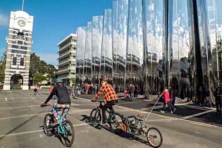 Prédio Len Lye Centre, em New Plymouth (Nova Zelândia) - Reprodução do fLICKR Jim Evans