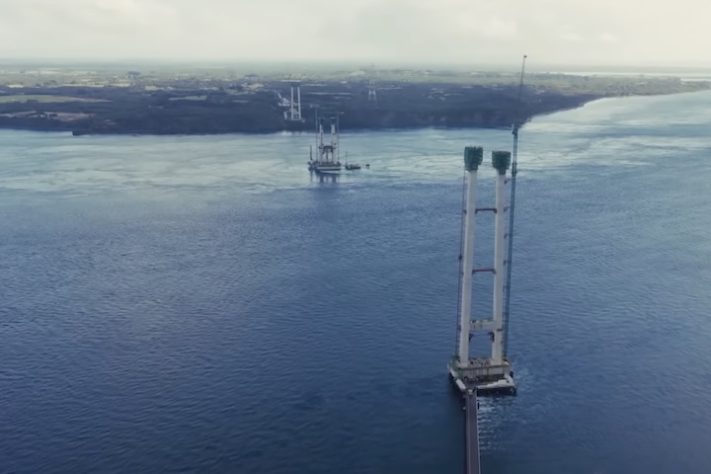 Puente Chacao ponte suspensa de 2,7 km no sul do Chile vai ligar ilha ao continente pela primeira vez - Reprodução/YouTube 