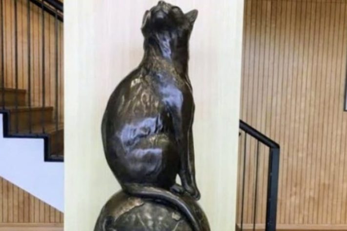 Estátua da gata Félicette - Divulgação/ISU
