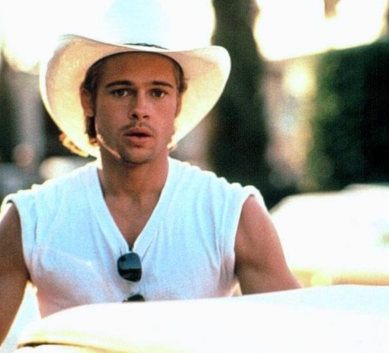 Pitt cresceu em Springfield, Missouri, e frequentou a Universidade de Missouri antes de abandonar o curso pouco antes de se formar para se mudar para a Califórnia e seguir a carreira de ator. Depois de interpretar papéis menores na televisão e no cinema, Pitt chamou a atenção do público como um charmoso malandro no filme 