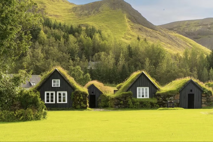 Casas de turfa na Islândia - Pexels/Kristen Nagy/Creative Commons