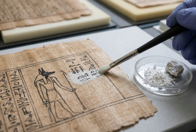 Pesquisadores descobrem que escribas do Egito Antigo já usavam ‘corretivo’ em papiros há mais de 3 mil anos