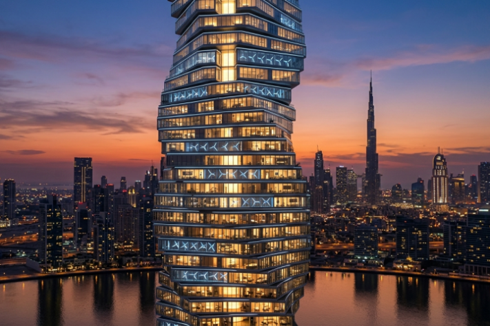 Dynamic Tower Dubai, projeto de edifício giratório em Dubai - Imagem gerada por IA