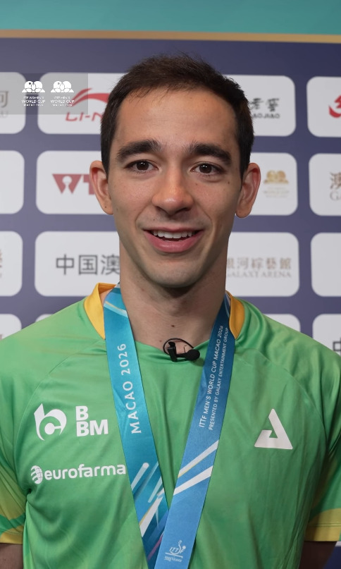 Terceiro colocado no ranking mundial, Hugo era o atual campeão da competição. Após o final da partida, ele comemorou o resultado e a medalha de bronze, agradeceu o apoio que recebeu durante toda a competição dos torcedores e destacou o quanto esse apoio é importante para ele.
