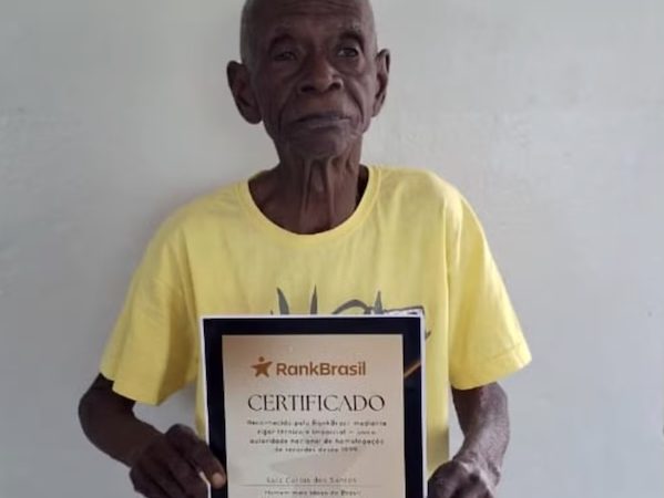 Idoso entra para o livro dos recordes como o homem mais velho do Brasil: ‘esbanja saúde’