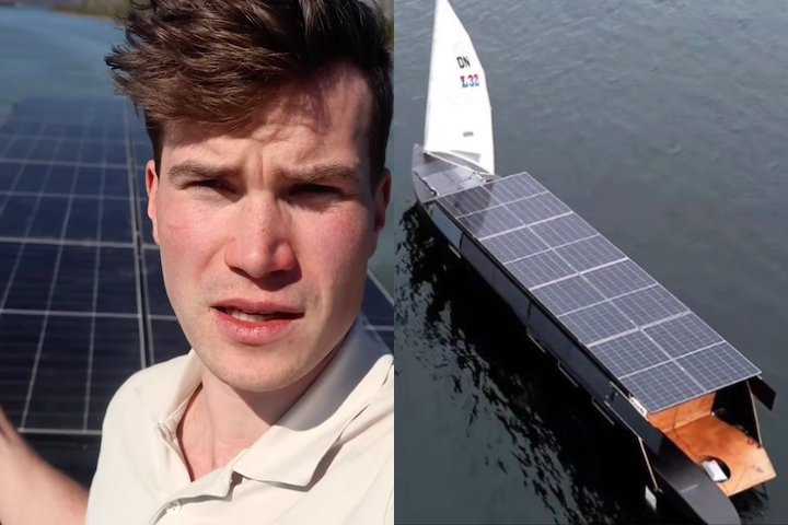 Finlandês constrói com as próprias mãos um barco de 11 metros movido a energia solar - Reprodução/True North Yachts