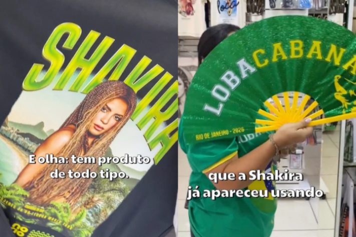 Fãs de Shakira se reúnem em frente ao Copacabana Palace - Montagem/Reprodução