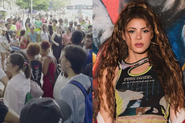 Os fãs da cantora Shakira não aguentam mais esperar. Desde o dia 29 de abril, o entorno do Copacabana Palace passou a concentrar dezenas de pessoas que se reúnem na expectativa de ver a artista de perto antes do show marcado para 2 de maio, nas areias de Praia de Copacabana. Com cartazes, camisetas temáticas e celulares em mãos, admiradores ocupam a calçada do hotel em clima festivo, transformando a espera em um ponto de encontro agitado. A proximidade da apresentação intensifica a movimentação, -  (crédito: Montagem/Reproduc?a?o/Redes Sociais/@shakira)