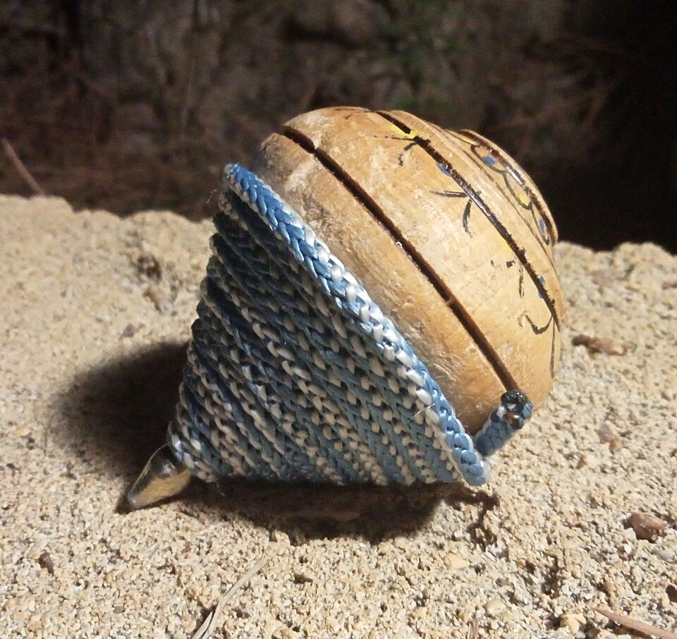 A origem do pião é muito antiga, embora não se saiba exatamente quando e de onde ele surgiu. Foram encontrados objetos parecidos, feitos de argila, na Babilônia, na região da Mesopotâmia, com datas de 3000 a.C. Já no Egito, foram encontrados piões feitos de madeira datados de 1500 a.C. O brinquedo também existia na Ásia pelo menos desde 2000 a.C., em lugares como China, Coreia e Japão, antes do século X d.C.
