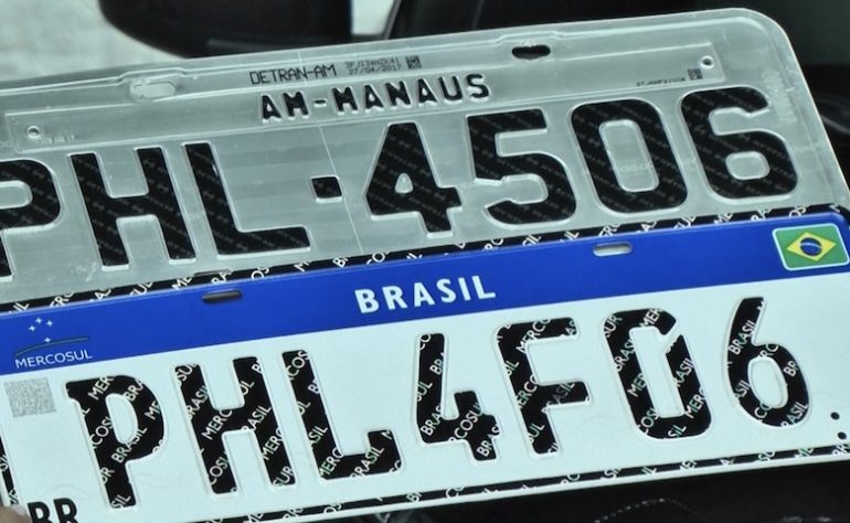 Placas veiculares Brasil - Reprodução/Detran-AM