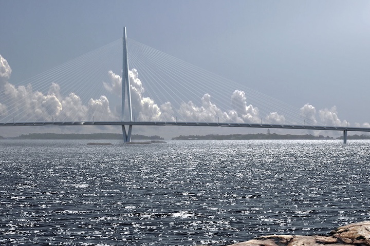 Na Finlândia, uma ponte chamada 'Kruunuvuorensilta', inaugurada em 18 de abril de 2026, representou um marco definitivo para o planejamento urbano de Helsinque ao consolidar uma visão de mobilidade totalmente voltada para as pessoas e a sustentabilidade. Com 1.200 metros de extensão sobre o Mar Báltico, a estrutura integra o projeto 'Crown Bridges Light Rail' e se destacou por banir permanentemente a circulação de automóveis particulares, priorizando pedestres, ciclistas e o transporte público s -  (crédito: Divulgac?a?o)