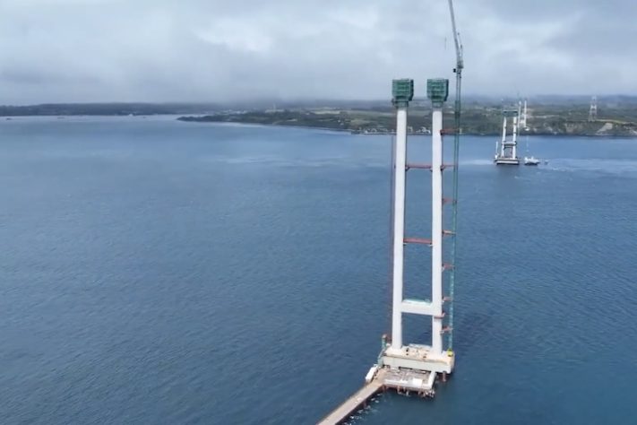 Puente Chacao: ponte suspensa de 2,7 km no sul do Chile vai ligar ilha ao continente pela primeira vez - Reprodução/YouTube Canal Vértice TV