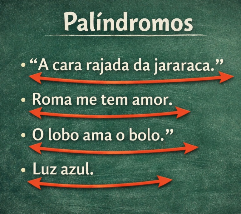 E isso ocorre também com frases. Veja alguns xemplos:
“A cara rajada da jararaca.”
