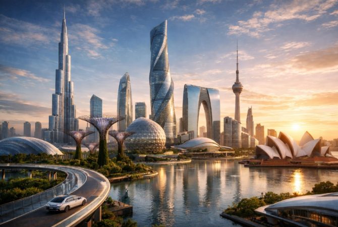 Essas cidades parecem futuristas — mas já existem hoje