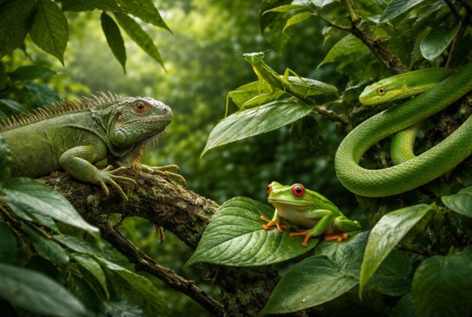 Nem só de plantas vive o verde: animais que surpreendem na natureza