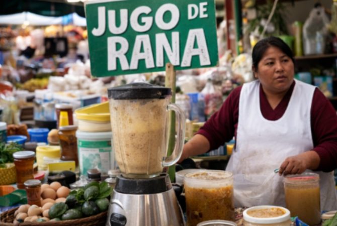 Experiência exótica ou elixir milagroso? Jugo de rana move mercados andinos