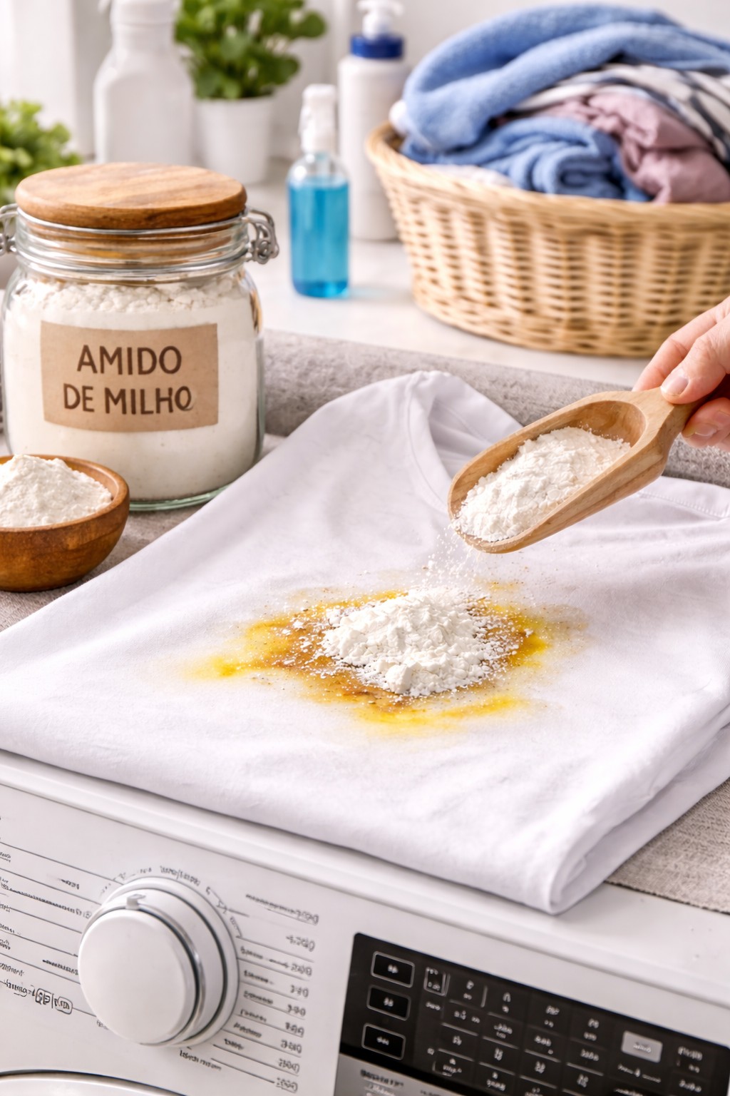 Embora o principal uso da maisena seja na culinária, ela também pode ser aplicada em outras situações do dia a dia, como remover manchas de gordura de roupas e engomar roupas. Além disso, no passado, teve grande importância na indústria têxtil. Na Inglaterra, por exemplo, era utilizada para engomar roupas, já que, ao misturar o pó de milho com água, formava-se uma espécie de goma capaz de dar firmeza aos tecidos.
