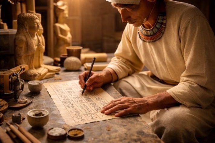 Escriba, Egito Antigo - Imagem gerada por IA