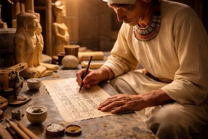 No Antigo Egito, o domínio da escrita estava profundamente ligado à organização política, religiosa e cultural da sociedade. Por conta disso, os escribas figuras altamente respeitadas.