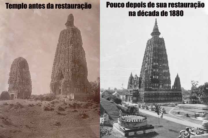 O Templo Mahabodhi foi originalmente construído pelo imperador Ashoka no século 3 a.C., marcando o local da iluminação de Buda sob a árvore Bodhi, e desde então tornou-se centro de peregrinação. Ao longo dos séculos, passou por períodos de abandono, restauração e reconhecimento, sendo revitalizado no século 19 com apoio de comunidades budistas internacionais. Hoje, é considerado Patrimônio Mundial da UNESCO e símbolo da continuidade espiritual e da memória coletiva do budismo.