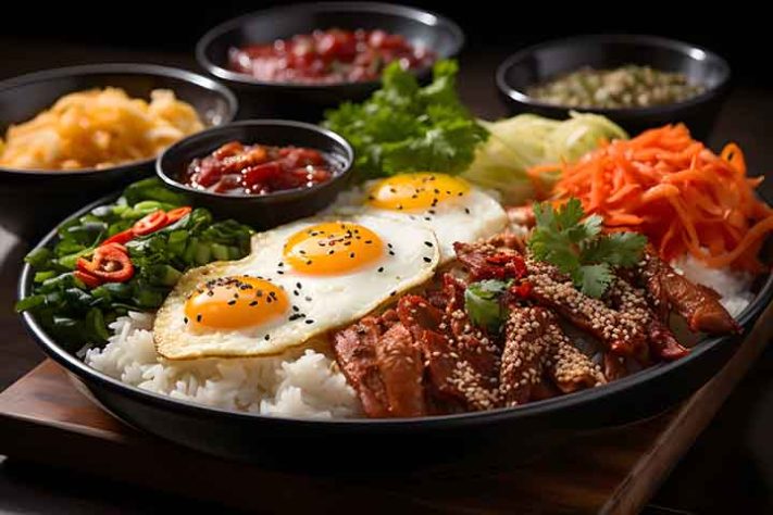 Prato coreano Bibimbap 