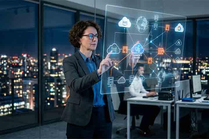 Arquiteto de Cloud (nuvem)- Profissões modernas - Imagem Gerada por Inteligência Artificial