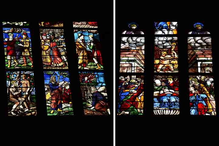 Os vitrais da Catedral são considerados entre os maiores e mais belos da Europa, com cores intensas e cenas bíblicas detalhadas. Eles foram produzidos ao longo de séculos, refletindo diferentes estilos artísticos. A luz que atravessa os vitrais cria uma atmosfera mística no interior do templo, encantando visitantes e fiéis.