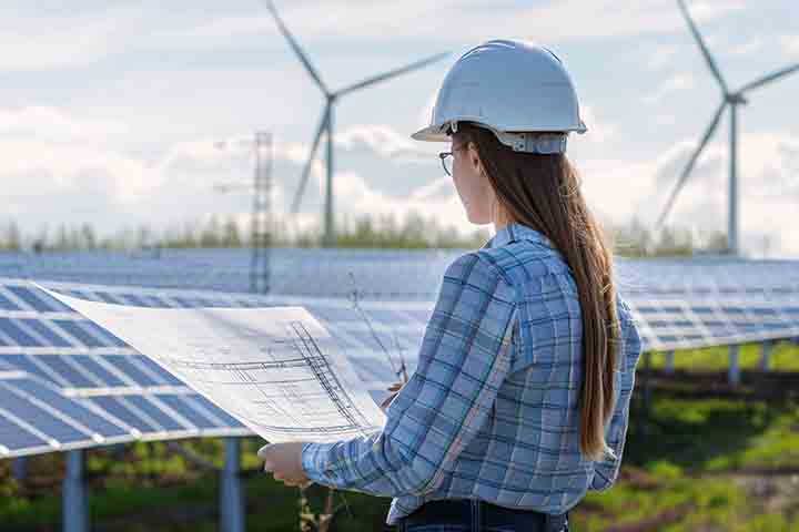 Engenheiro de Energia Renovável - Profissional que desenvolve soluções para geração de energia limpa, como solar, eólica e biomassa. Ele trabalha na criação e otimização de sistemas sustentáveis, contribuindo para a redução de impactos ambientais. Com a transição energética em curso, essa profissão está em expansão. Governos e empresas investem cada vez mais nesse setor.
