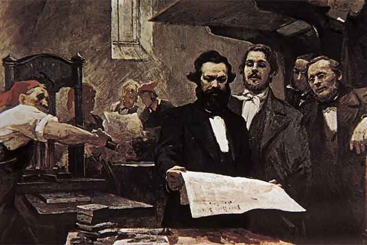 Sua entrada no jornalismo marcou o início de sua atuação política prática. Como editor, Marx escreveu artigos contundentes sobre assuntos diversos. A postura crítica levou à censura e ao fechamento do jornal em 1843, forçando-o ao exílio. Esse momento foi decisivo, pois marcou sua ruptura definitiva com o sistema político vigente e o colocou em contato com outros intelectuais revolucionários da época.
