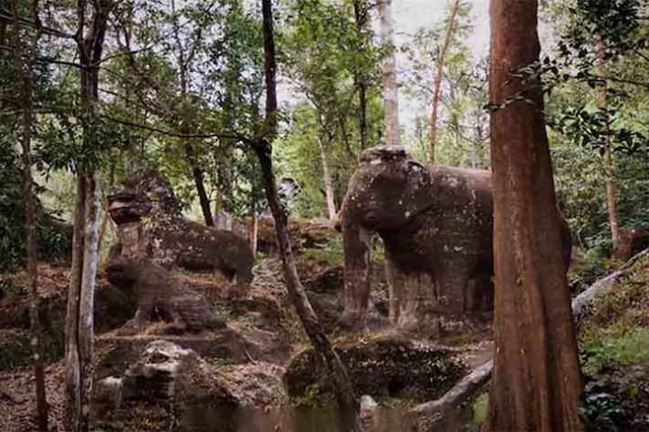 Mahendraparvata - Parque Nacional de Phnom Kulen, Camboja - Reprodução do Youtube Canal RiddleMeThis Mysteries