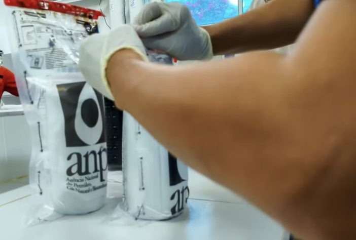 Agricultor encontra líquido que pode ser petróleo em Tabuleiro do Norte, no Ceará — Divulgação/IFCE