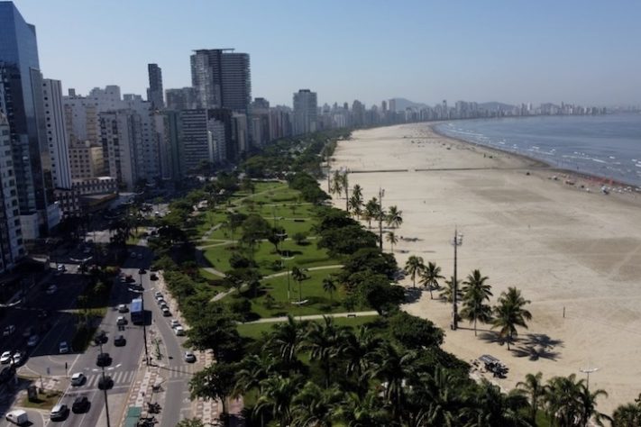 Jardim da Orla da Praia, Santos - Divulgação/Prefeitura Municipal de Santos