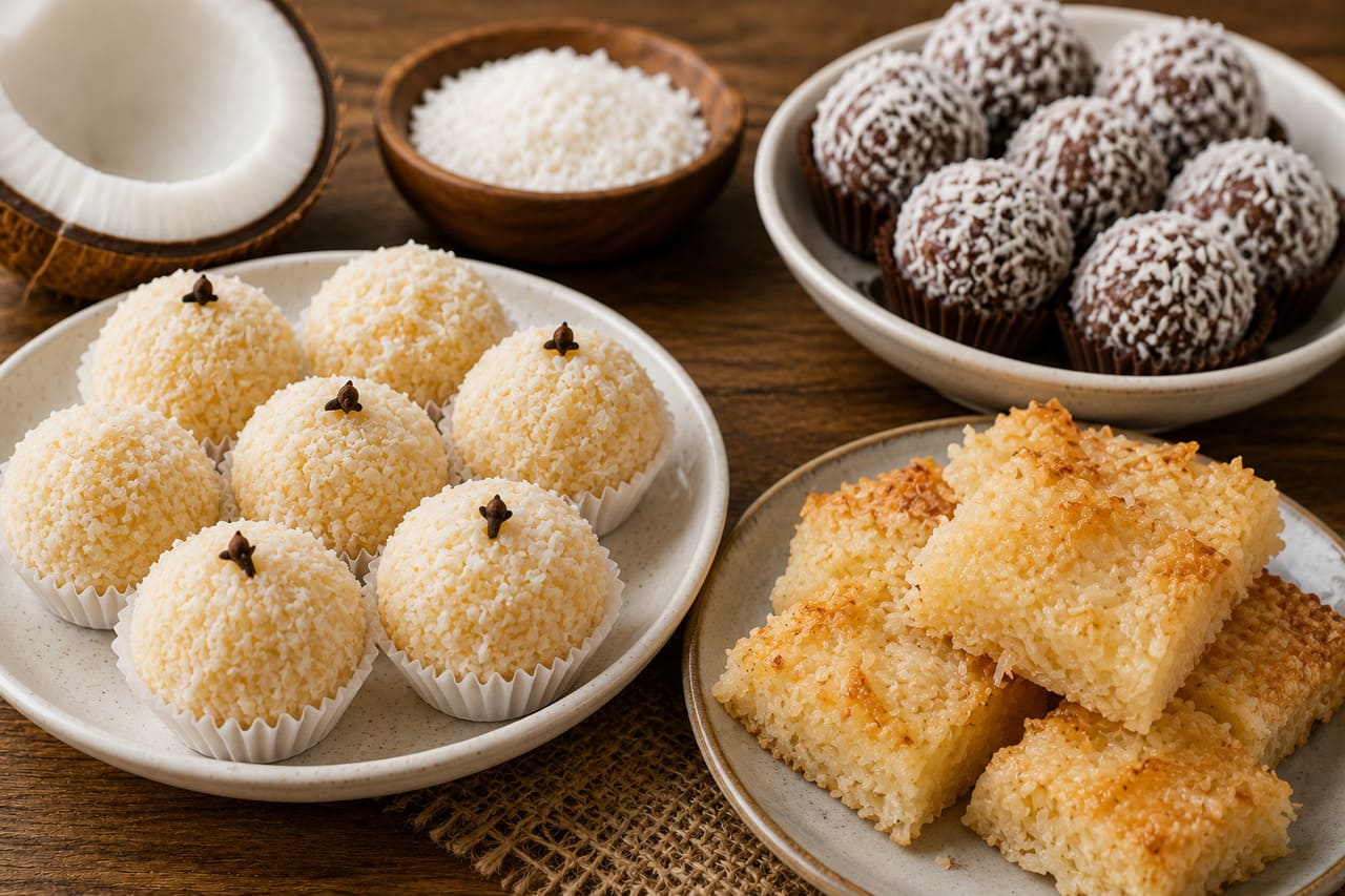 Também é muito usado em doces tradicionais, como beijinho, cocada e brigadeiro de coco. Nesses preparos, ajuda a reforçar o sabor e contribui para a textura característica apreciada pelos consumidores.