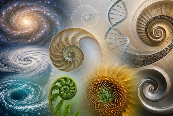 12 tipos de espirais curiosas e onde elas aparecem no mundo real