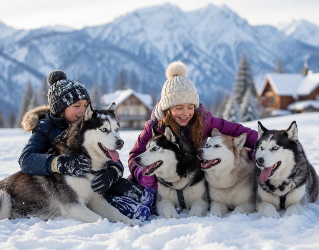 Muitos Huskies convivem bem com crianças e outros cães quando passam por socialização desde cedo. O comportamento amigável faz com que a raça seja bastante procurada por famílias em diferentes países. Mesmo assim, o acompanhamento dos tutores continua sendo importante.