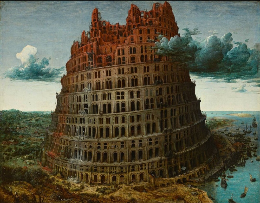 Ele também criou esta outra representação.  Uma história que inspirou filmes, séries, livros e jogos eletrônicos. Em muitas produções, a torre é retratada como símbolo de poder excessivo, arrogância humana ou tentativa de desafiar limites considerados divinos.