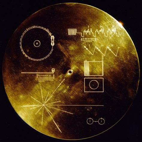 Disco de Ouro foi enviado pelos humanos pela sonda espacial Voyager 1 em 1977 – NASA/JPL