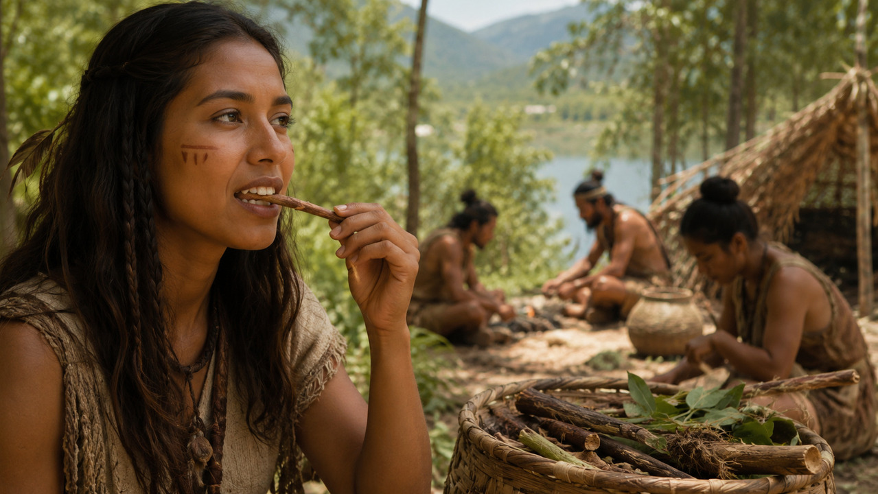 Muito antes de se tornar um dos doces mais populares do mundo, o chiclete já fazia parte do cotidiano de diferentes povos. Civilizações antigas e comunidades pré-históricas mascavam resinas, látex e outras substâncias naturais extraídas de árvores, seja para higiene bucal, aliviar a sede ou simplesmente pelo hábito. Ao longo dos séculos, essa prática evoluiu até dar origem ao produto conhecido atualmente, revelando uma história que atravessa milênios e diferentes culturas. -  (crédito: imagem gerada por i.a )