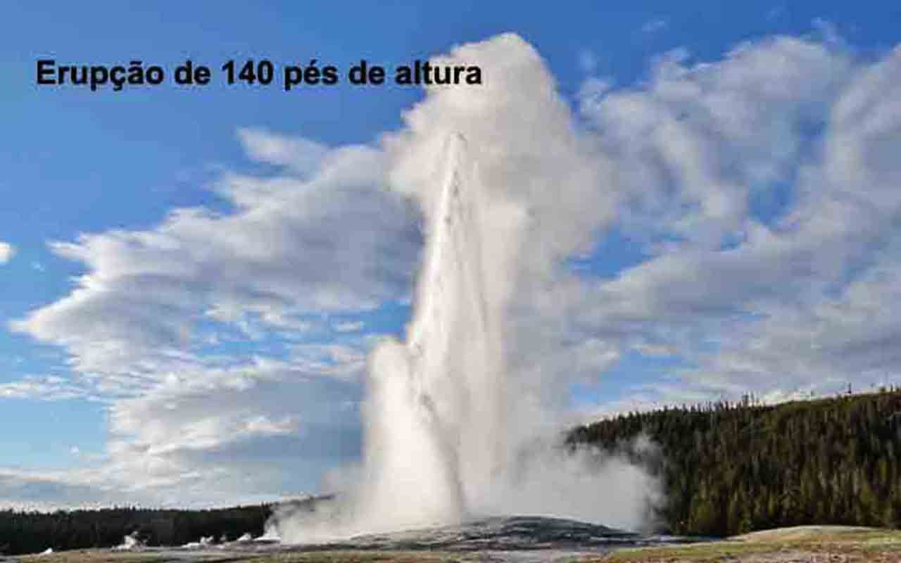A quantidade de água lançada depende da duração da erupção: cerca de 3.700 galões em eventos curtos e até 8.400 galões em erupções mais longas. É como se uma piscina inteira fosse arremessada ao céu em questão de minutos, demonstrando a força acumulada sob a crosta terrestre.