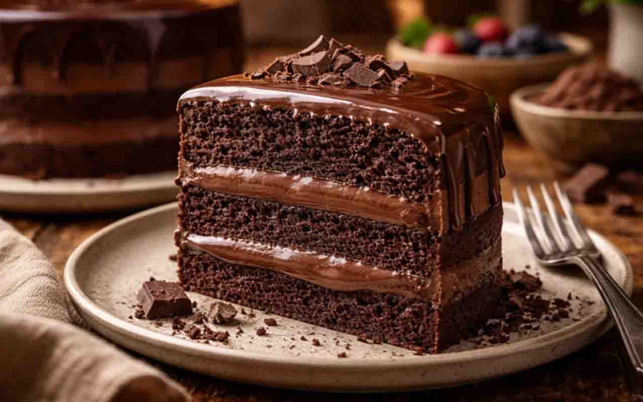 Como recheio, a ganache é muito usada em bolos e tortas. Ela cria camadas macias, mantém a umidade da massa e intensifica o sabor.