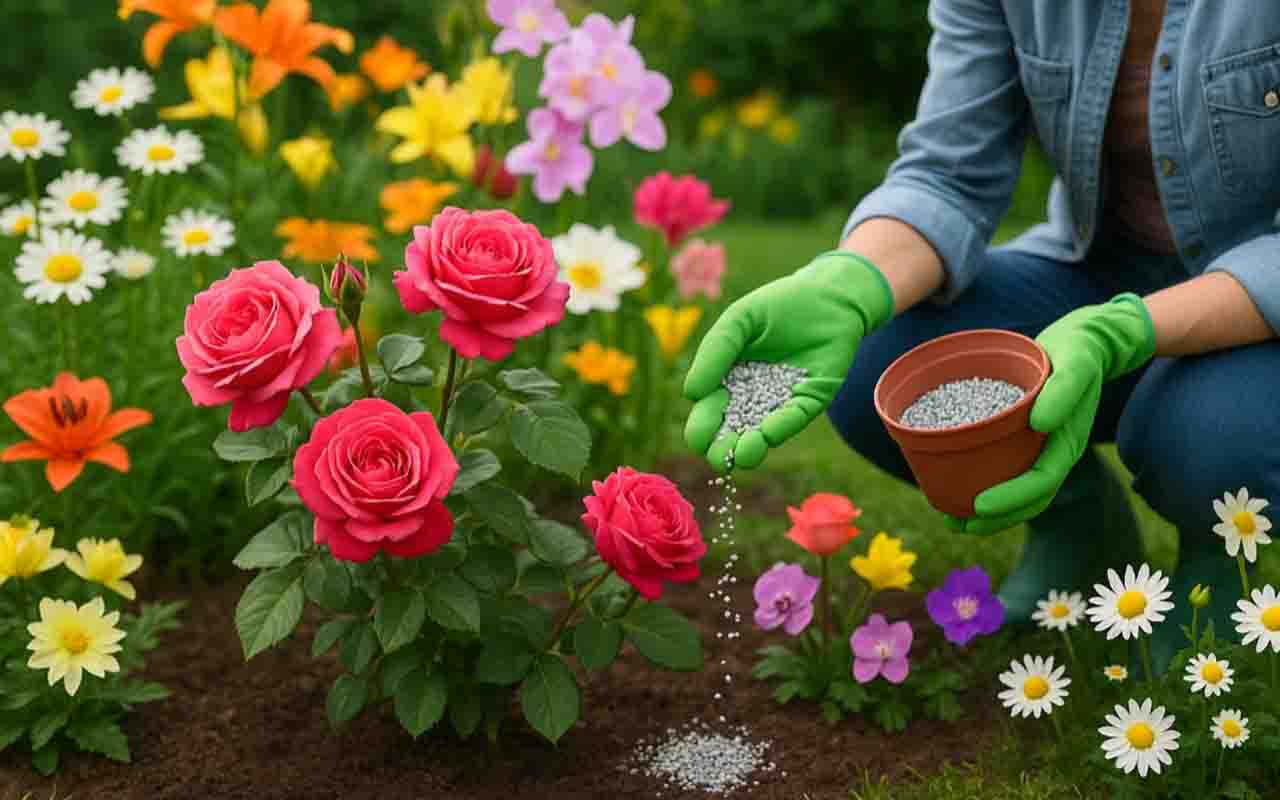 Adubar as roseiras com frequência garante flores mais bonitas. O ideal é usar adubo rico em fósforo e potássio, elementos que favorecem a formação das flores.