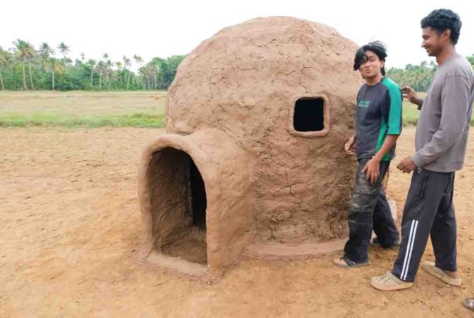 Arquitetura criativa! Ideia improvável vira realidade em projeto de iglu construído com barro e palha