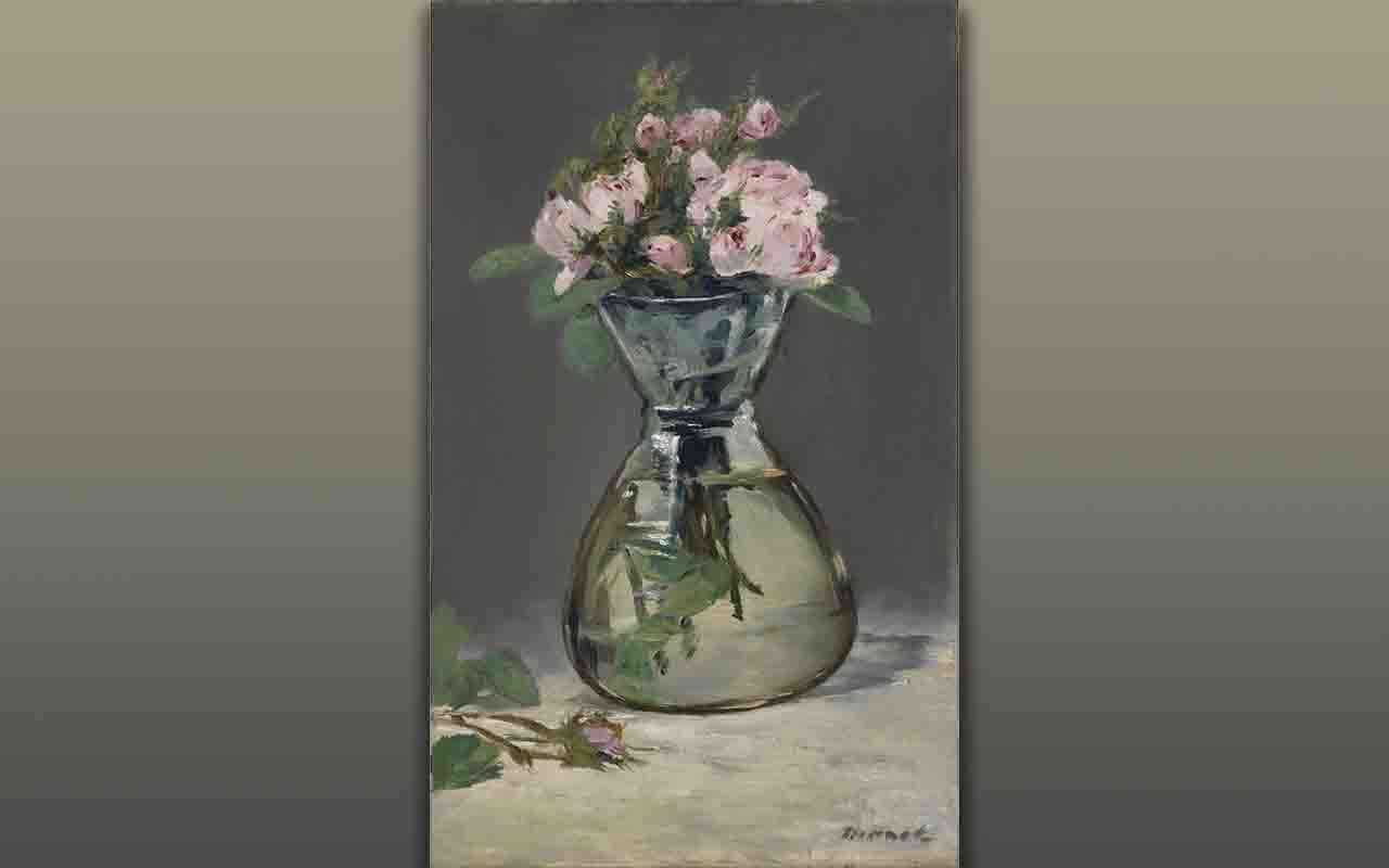 Outra obra marcante é “Moss Roses in a Vase”, de Édouard Manet, em que ele retrata rosas delicadamente dispostas, explorando luz, sombra e textura. Essas obras revelam o simbolismo e a beleza atemporal da flor na arte.