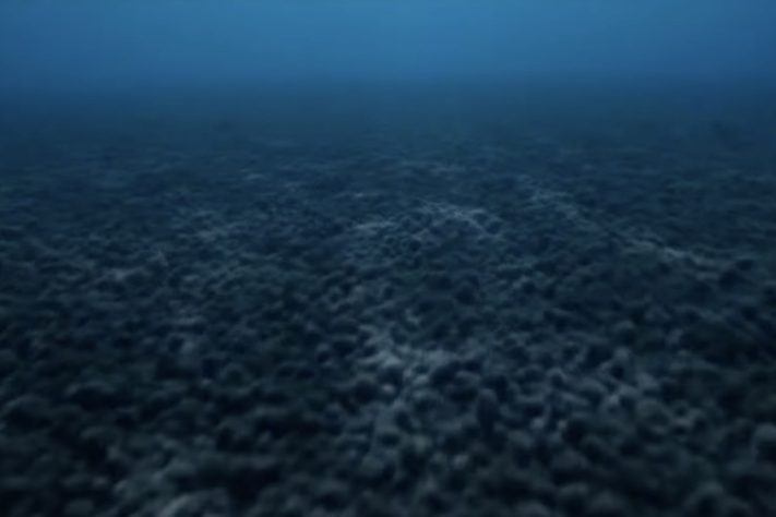 Luz iluminando fundo do mar/oceano profundo – Imagem gerada por IA/Reprodução/YouTube