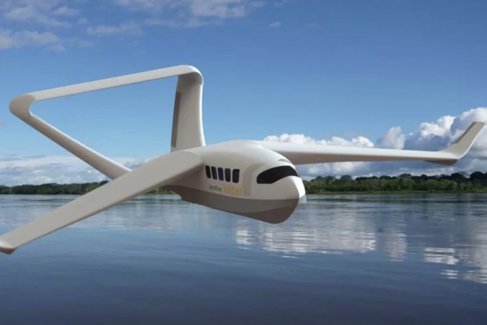 Startup brasileira desenvolve o Volitan, barco voador – Divulgação/AeroRiver