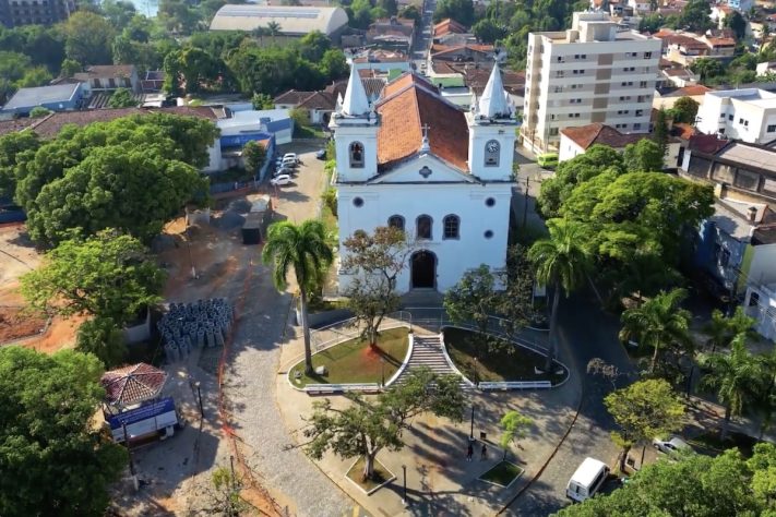 Catedral de Nossa Senhora da Conceição (Resende, Rio de Janeiro) – Reprodução/YouTube Falcão Vision Drone