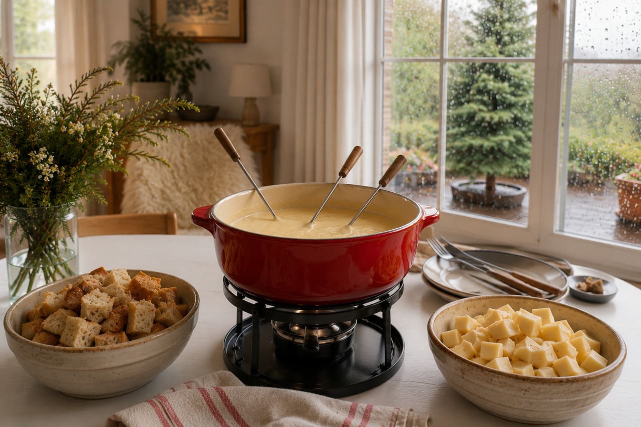 Quando as temperaturas caem, poucas refeições parecem tão convidativas quanto o fondue. Servido em uma panela aquecida no centro da mesa, ele combina sabor, convivência e tradição. Embora seja amplamente consumido em diversos países, sua história começou nos Alpes europeus. Conheça algumas curiosidades sobre esse prato que se tornou símbolo das noites frias. -  (crédito: imagem gerada por i.a )
