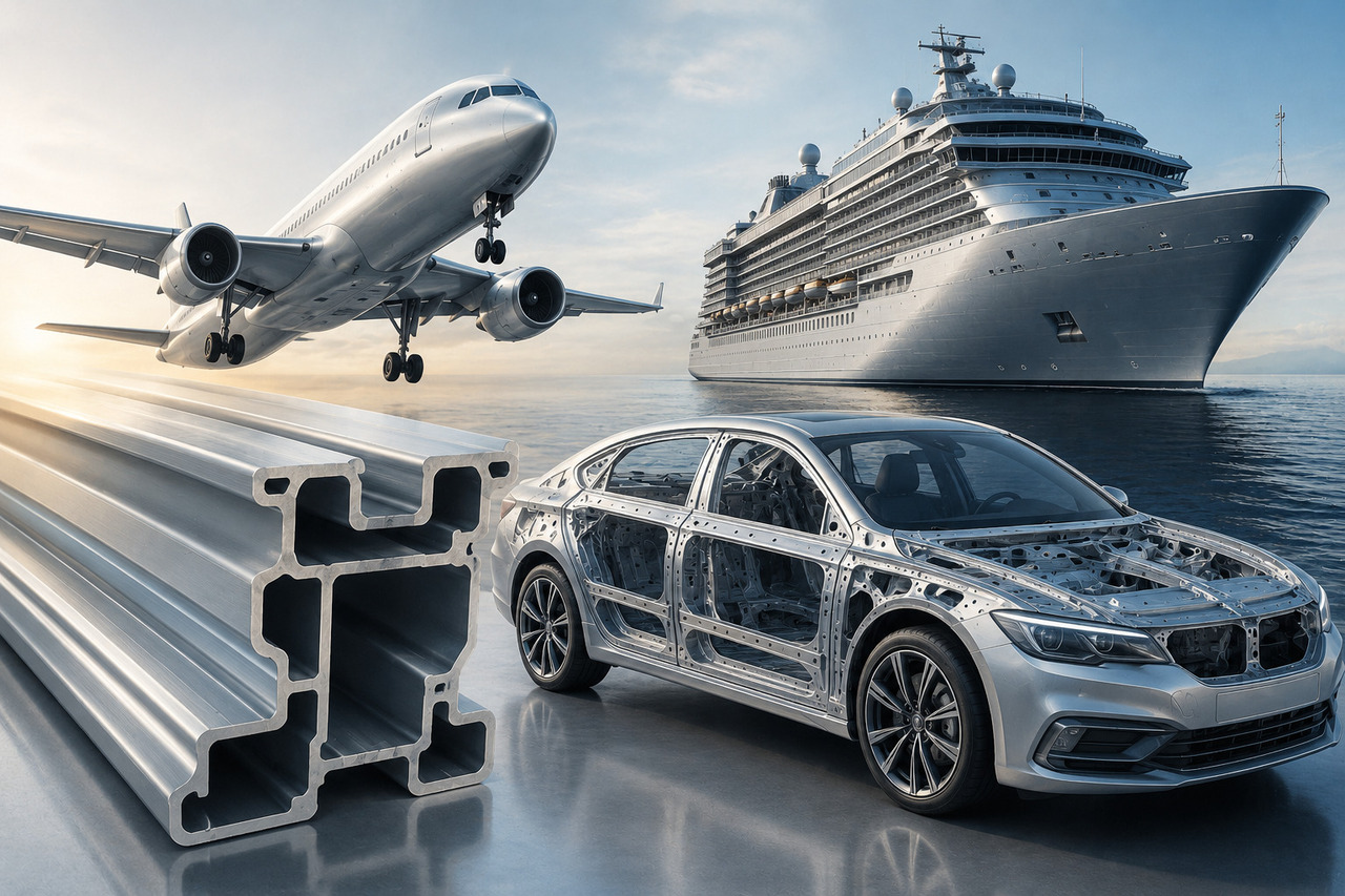 A extraordinária leveza do metal permite a redução drástica do peso total de automóveis, aviões e navios construídos com ligas metálicas modernas. A diminuição da massa estrutural dos meios de transporte otimiza o rendimento dos motores e diminui consideravelmente o consumo global de combustíveis fósseis. A alta eficiência energética resultante ajuda a mitigar a liberação de gases poluentes na atmosfera e gera grande economia nas operações logísticas.